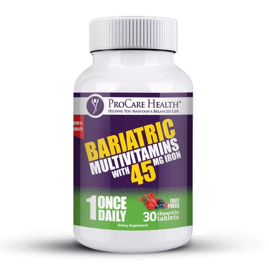 ProCare Health 1 per Day! Bariatric MultiVitamin Chewable with 45mg Iron - Fruit Punch
